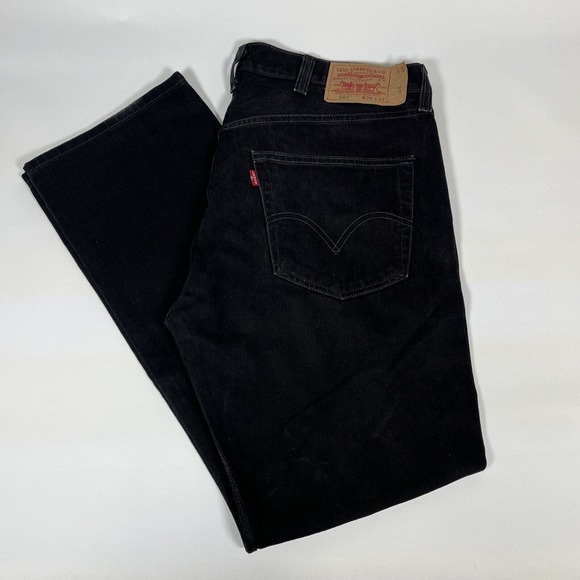 Vintage Black Levis 501 38 X 32 WPL 423 Button Fly EUC - Picture 1 of 13